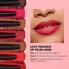 e.l.f. Love Triangle Lip Filler Liner. 2-in-1 Lipliner Pencil For Sculpting & Filling. Long-Lasting Intense Color. Vegan & Cruelty-Free. Mauve