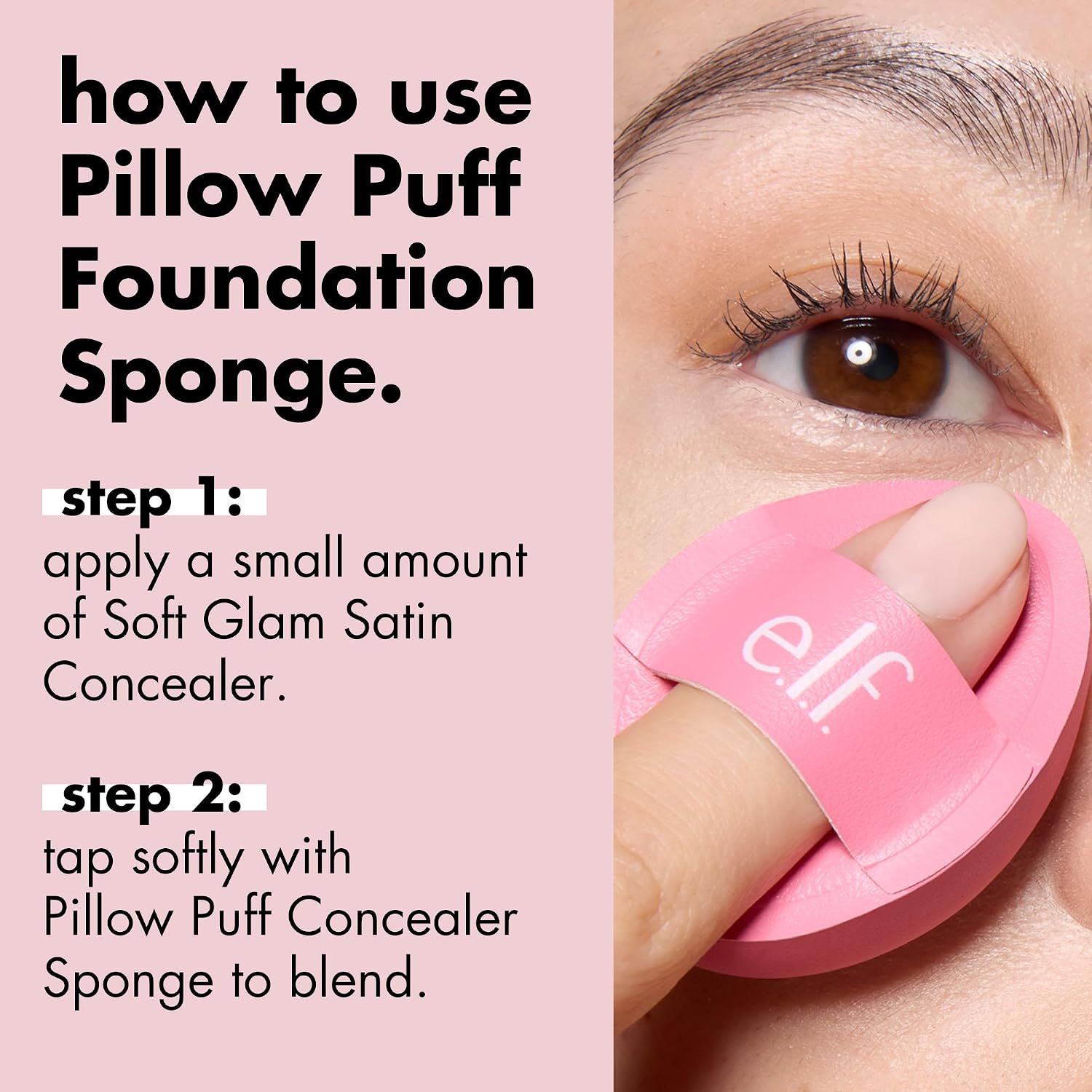 e.l.f. Pillow Puff Concealer Sponge. Beauty Blender For Streak-Free. Even. Makeup Application With Airbrushed Finish. Latex-Free. Vegan & Cruelty-Free