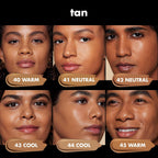 e.l.f. Soft Glam Satin Foundation. Medium Coverage. 45 Tan Warm | Satin Finish. Long-Lasting Wear. Hydrating Hyaluronic Acid & Hibiscus Complex. Blurs Pores. Lightweight. Vegan & Cruelty-Free