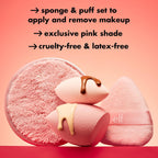 e.l.f. Sponge On. Sponge Off Kit. Four-Piece Makeup Sponge Set For Flawlessly Applying. Blending & Removing Face Makeup. Vegan & Cruelty-Free