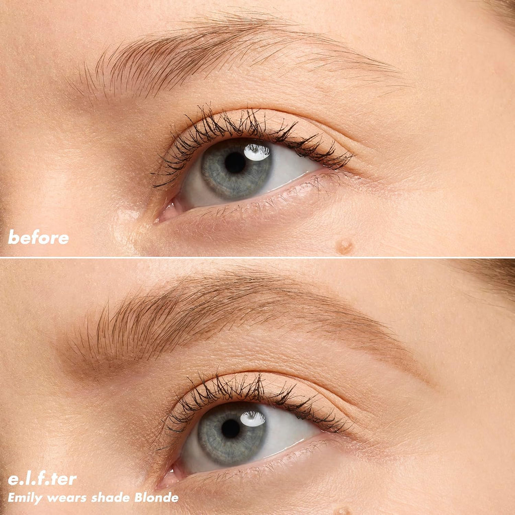 e.l.f. Micro-Fine Brow Pencil. Blonde | Waterproof Brow Color & Spoolie For Shaping Brows & Creating A Feathered Natural-Looking Finish. Vegan & Cruelty-Free