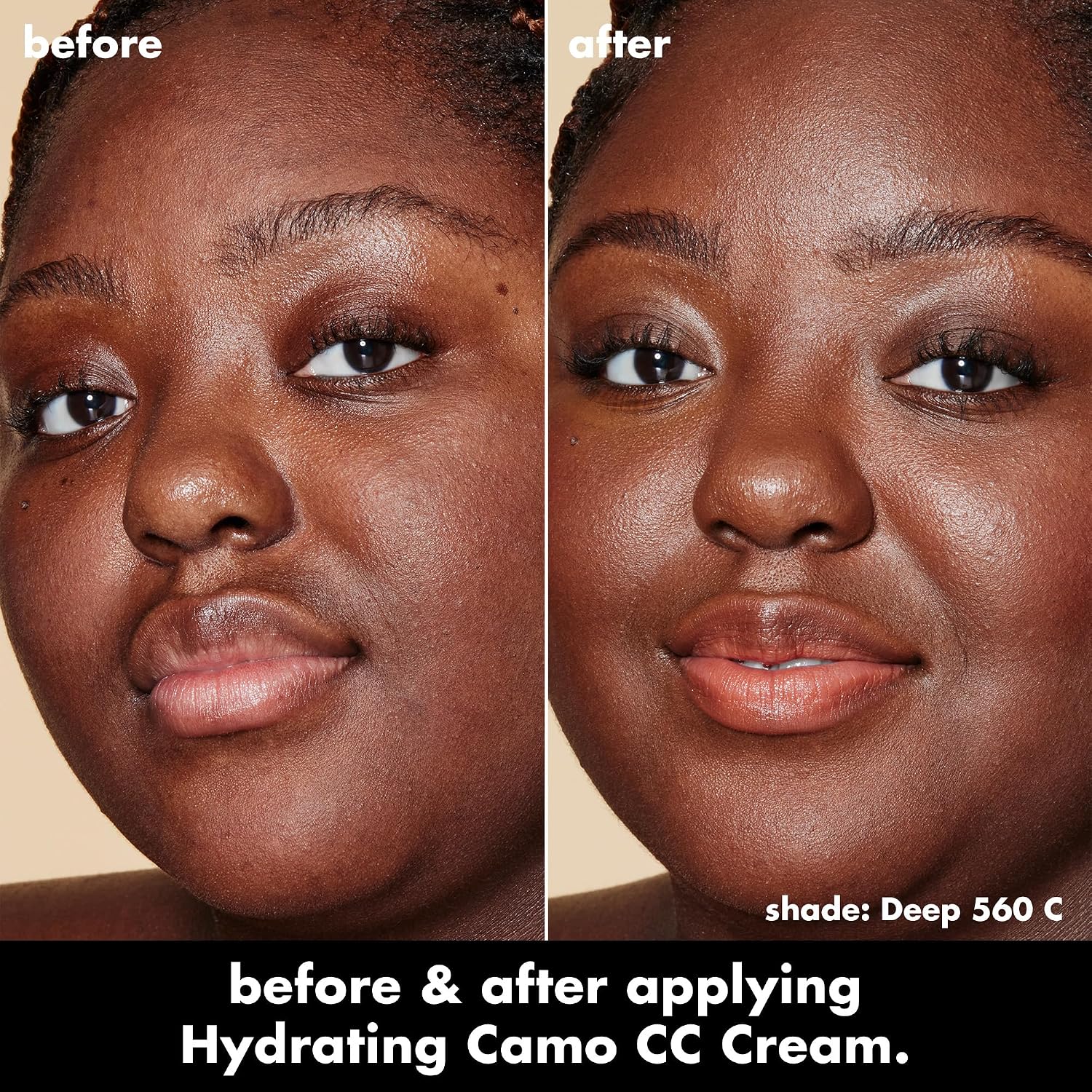 e.l.f. Hydrating Camo CC Cream. Deep 560 C | SPF 30. Color Correcting Full Coverage Foundation For A Dewy Finish. Vegan & Cruelty-Free