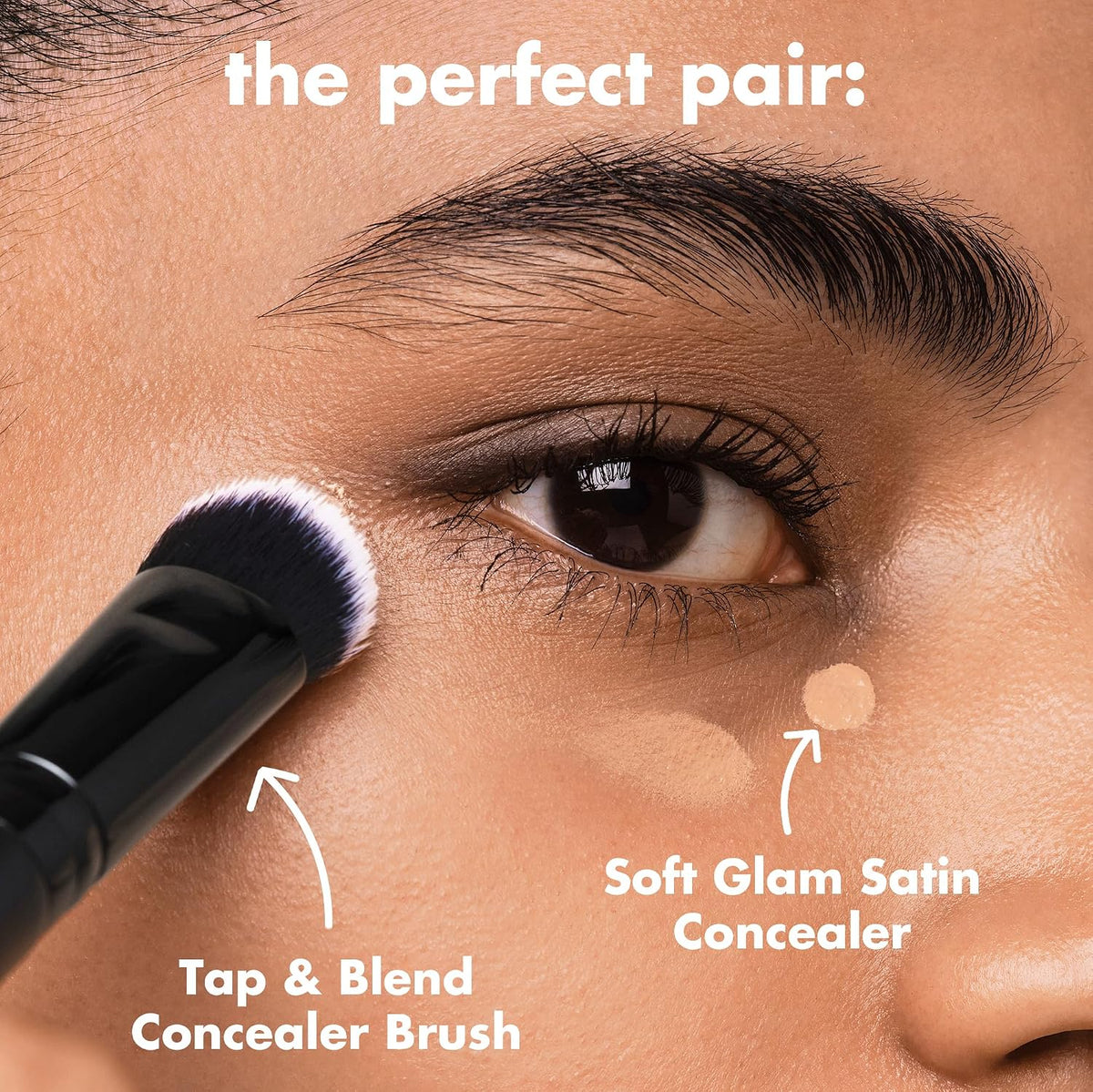 e.l.f. Tap & Blend Concealer Brush. Covers Blemishes & Dark Spots For An Airbrushed Finish With A Precision Tip. Synthetic. Vegan. & Cruelty-Free