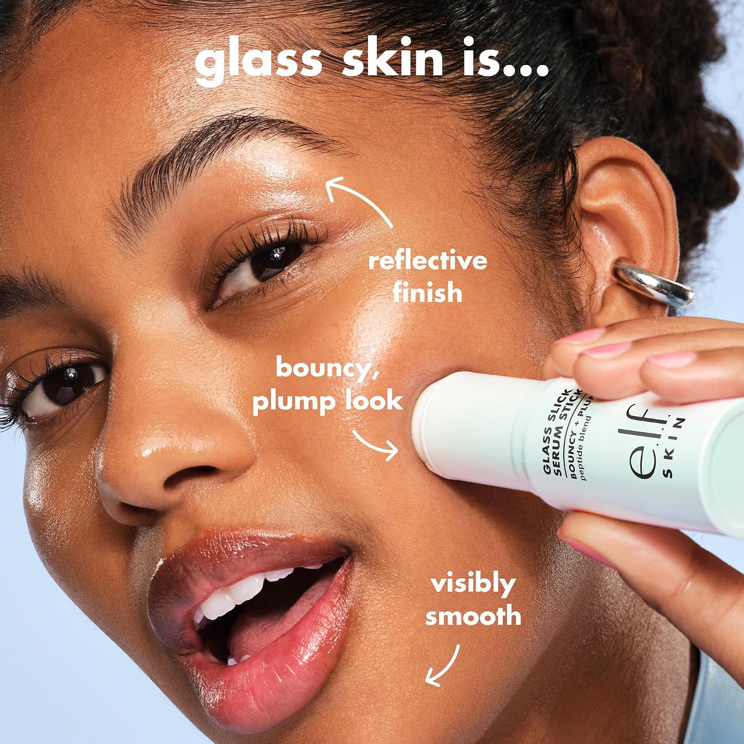 e.l.f. SKIN Glass Slick Serum Stick | Balm Face Serum. Helps Visibly Plump & Smooth Complexion with Nourishing Peptides. Vegan & Cruelty-Free