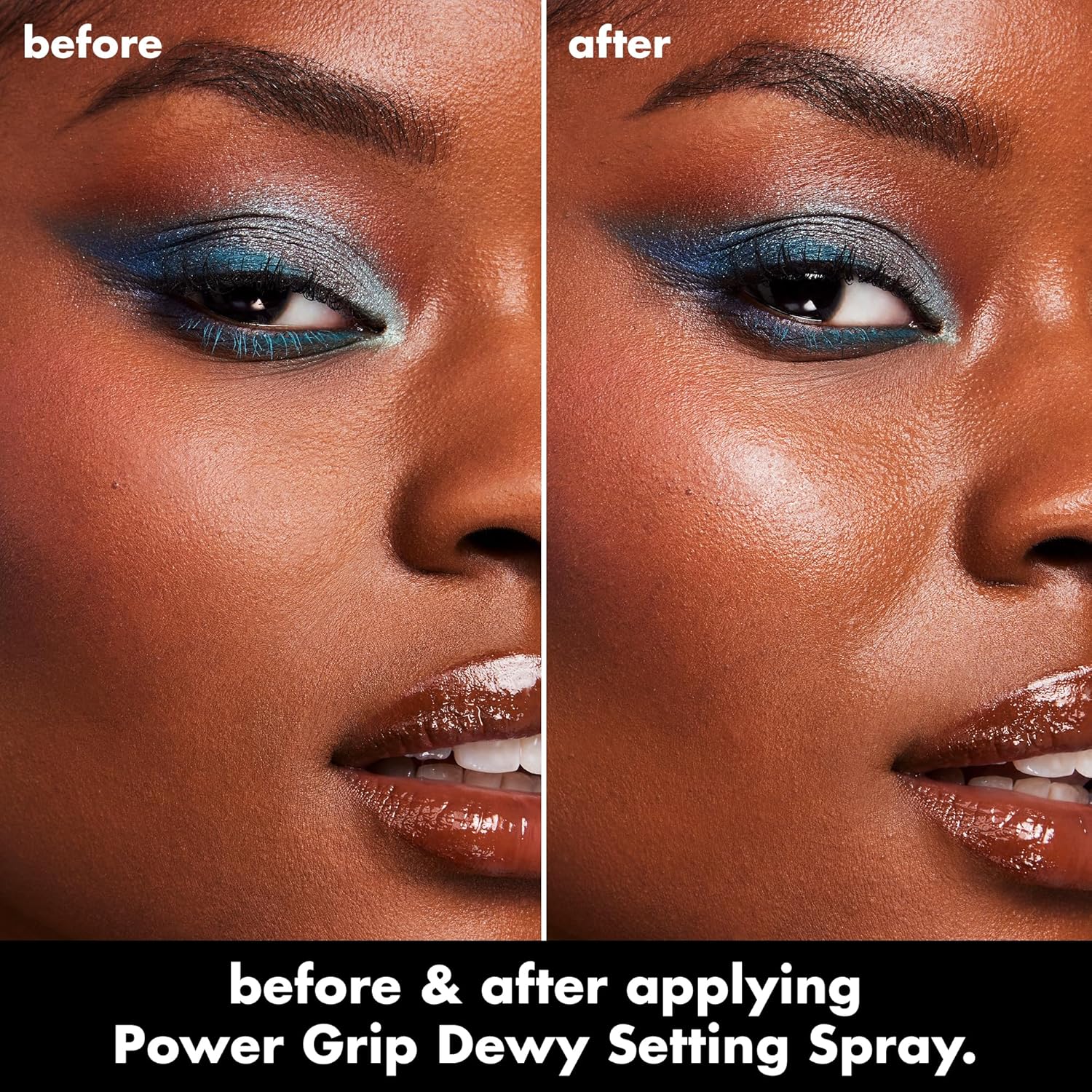 e.l.f. Power Grip Dewy Setting Spray. Hydrating Mist. Dewy Glow Finish | 5% Aloe. Hyaluronic Acid + Squalene Blend. Preps for Long-Lasting Hold. Non-Sticky & Non-Greasy Feel. Vegan & Cruelty-Free